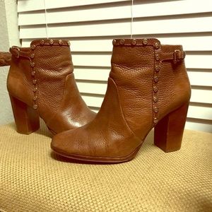 Tory Burch brown leather booties